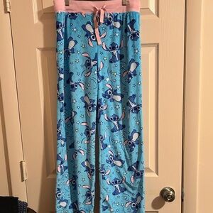 Disney Blue and Pink Stitch Pajama Bottoms